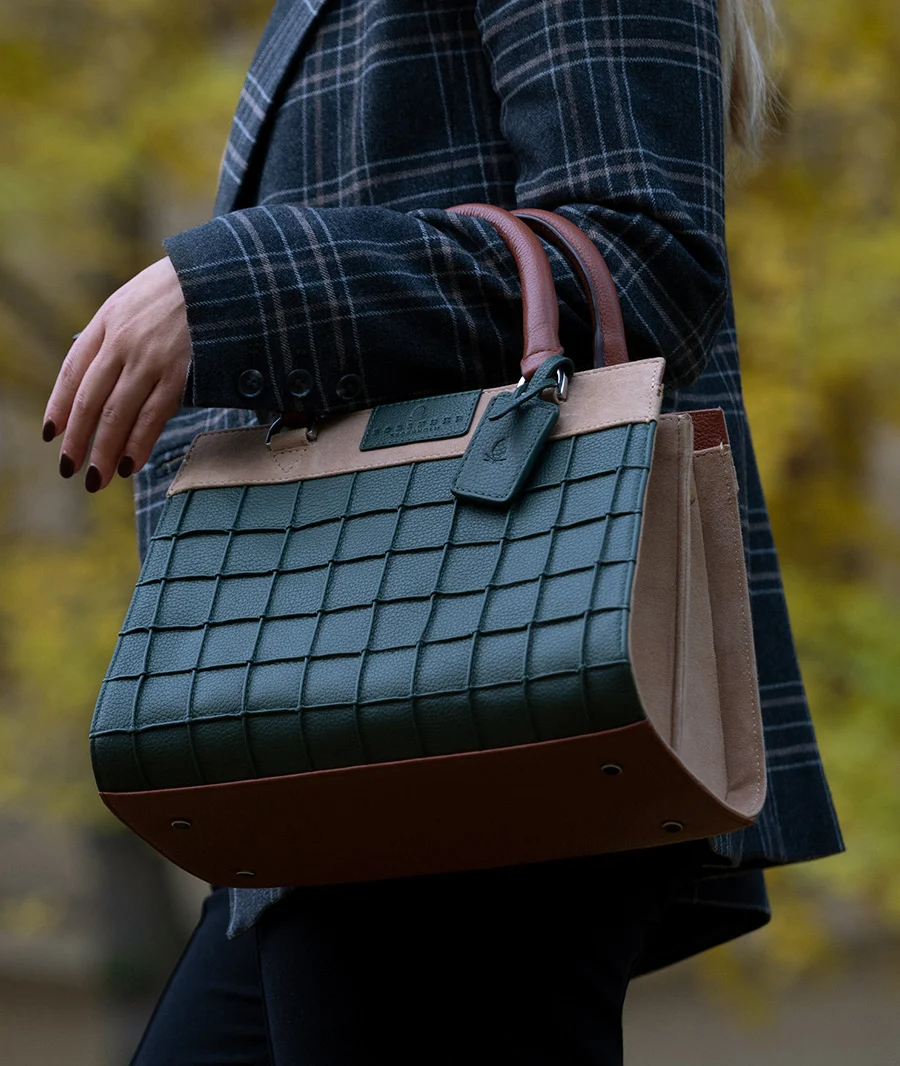 Dignity Mini Tote Multi Suede Green - Image 9