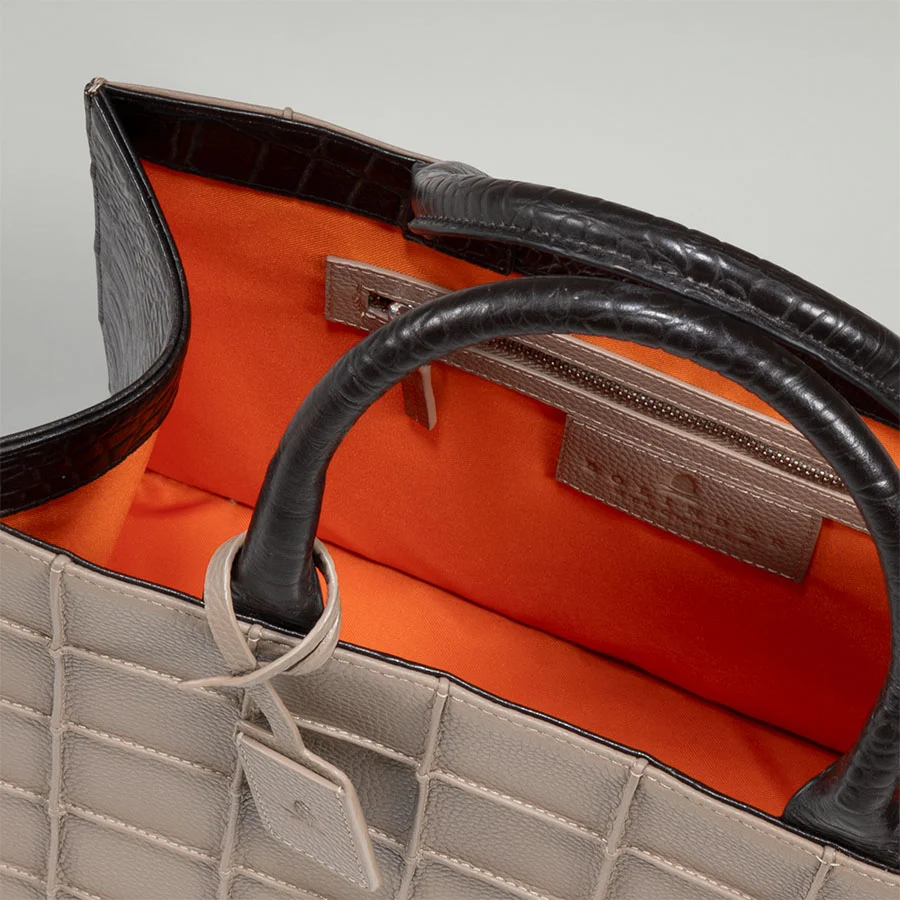 Sofia Mini Tote Multi Croco Brown - Image 5